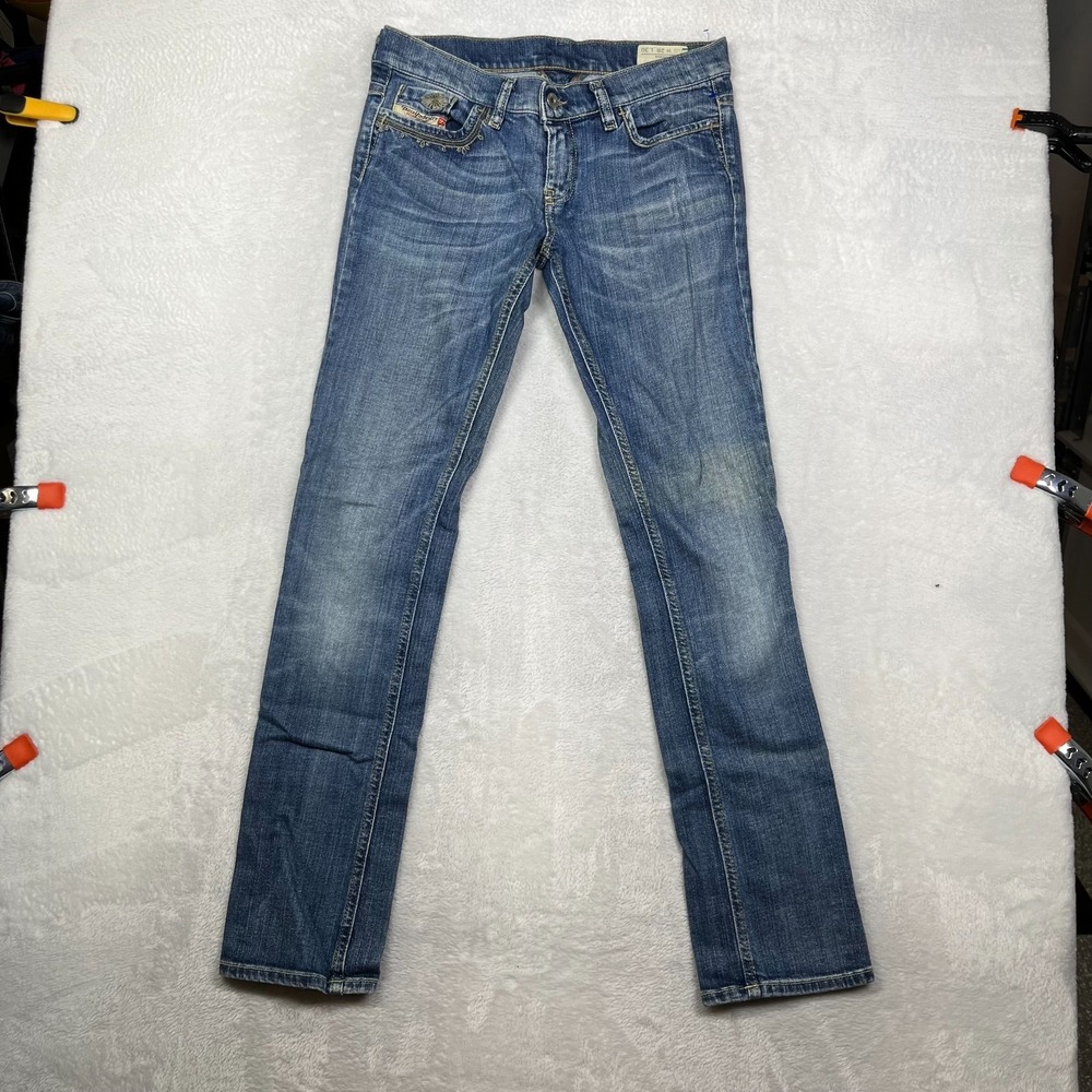 Diesel LIV Stretch Straight Jeans Women's‎ 28 Blue Denim Classic Zip Fly - 30X31